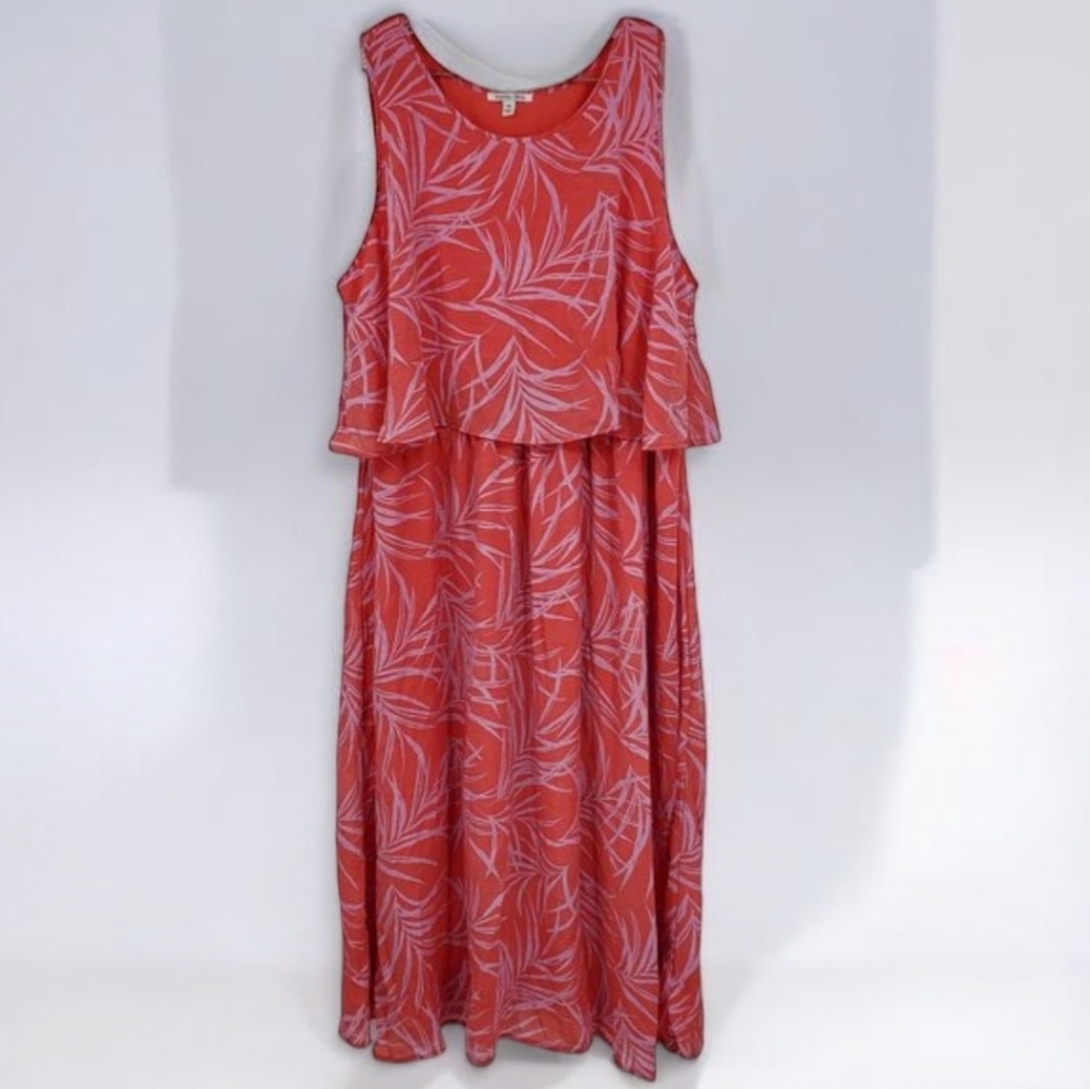 Marissa Olivia Red/Pink Print Sleeveless Maxi Dress SIZE 3X - Picture 2 of 12